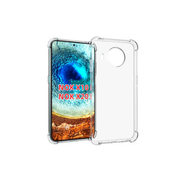 Прозрачный противоударный силиконовый чехол для Nokia X20/X10 с усиленными углами