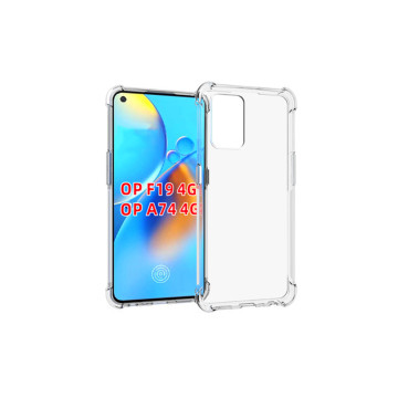 Прозрачный противоударный силиконовый чехол для OPPO A74 с усиленными углами Прозрачный противоударный силиконовый чехол для OPPO A74 с усиленными углами