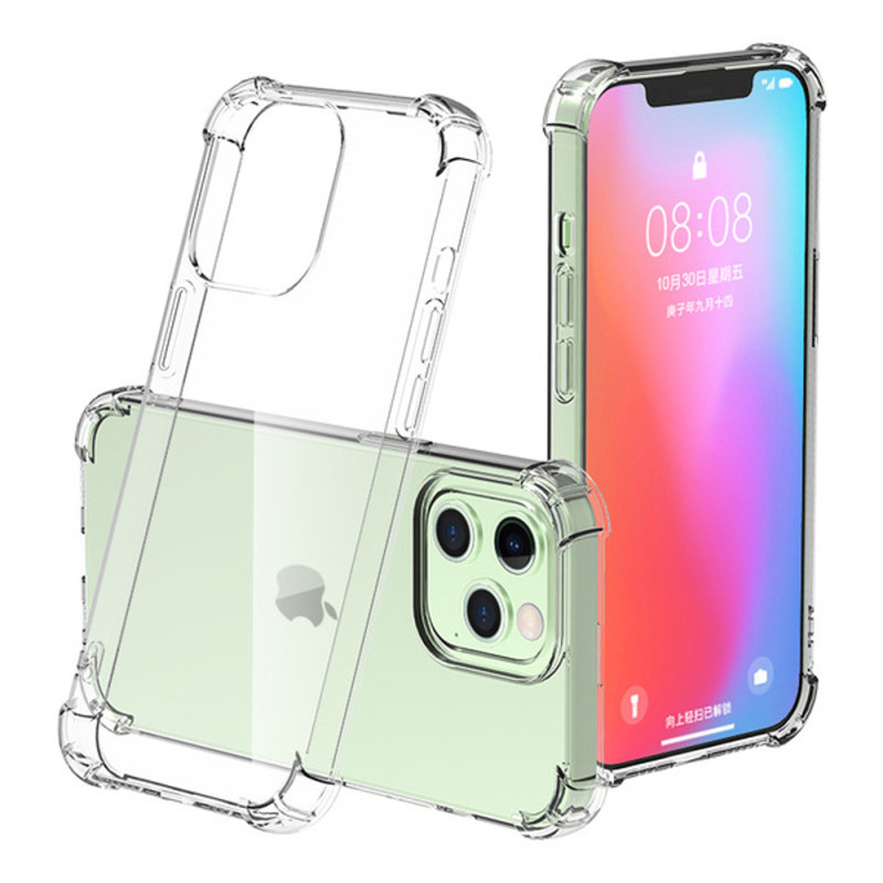 Прозрачный противоударный силиконовый чехол для Iphone 13 Pro с усиленными углами Прозрачный противоударный силиконовый чехол для Iphone 13 Pro с усиленными углами
