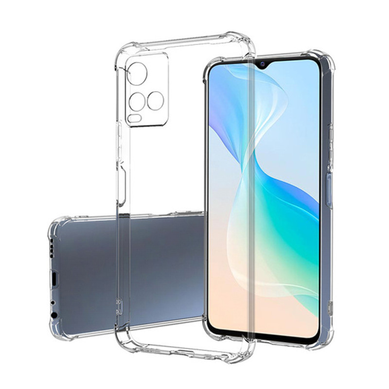 Силиконовый глянцевый транспарентный чехол с усиленными углами для Vivo Y21/Y33s Силиконовый глянцевый транспарентный чехол с усиленными углами для Vivo Y21/Y33s