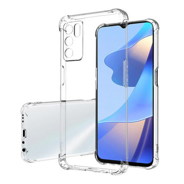 Силиконовый глянцевый транспарентный чехол с усиленными углами для OPPO A16 Силиконовый глянцевый транспарентный чехол с усиленными углами для OPPO A16