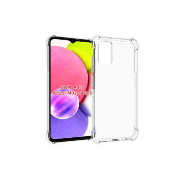 Силиконовый глянцевый транспарентный чехол с усиленными углами для Samsung Galaxy A03s Силиконовый глянцевый транспарентный чехол с усиленными углами для Samsung Galaxy A03s