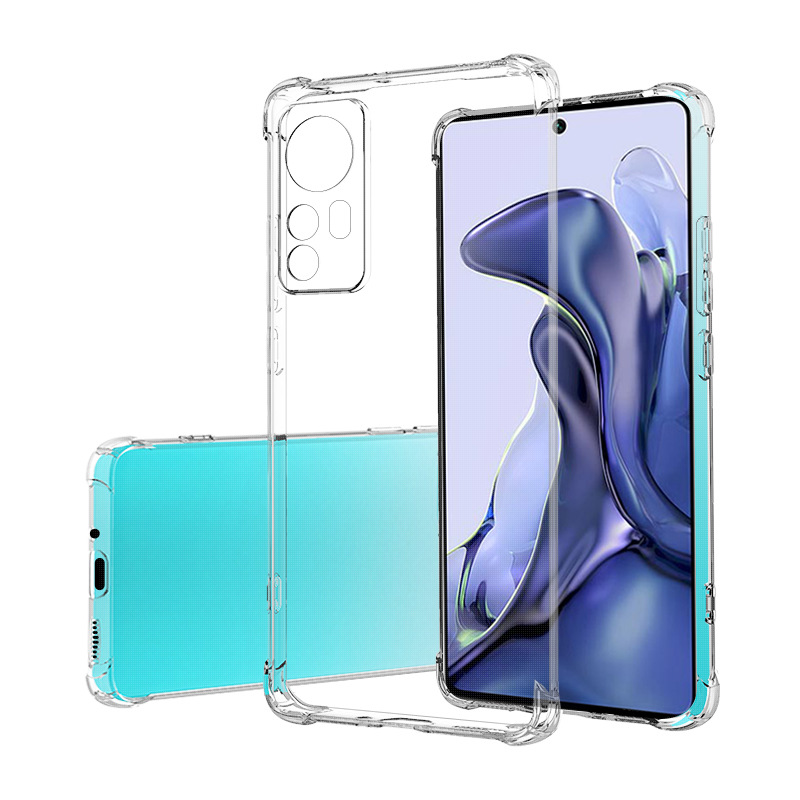 Силиконовый глянцевый транспарентный чехол с усиленными углами для Xiaomi 12/12X Силиконовый глянцевый транспарентный чехол с усиленными углами для Xiaomi 12/12X