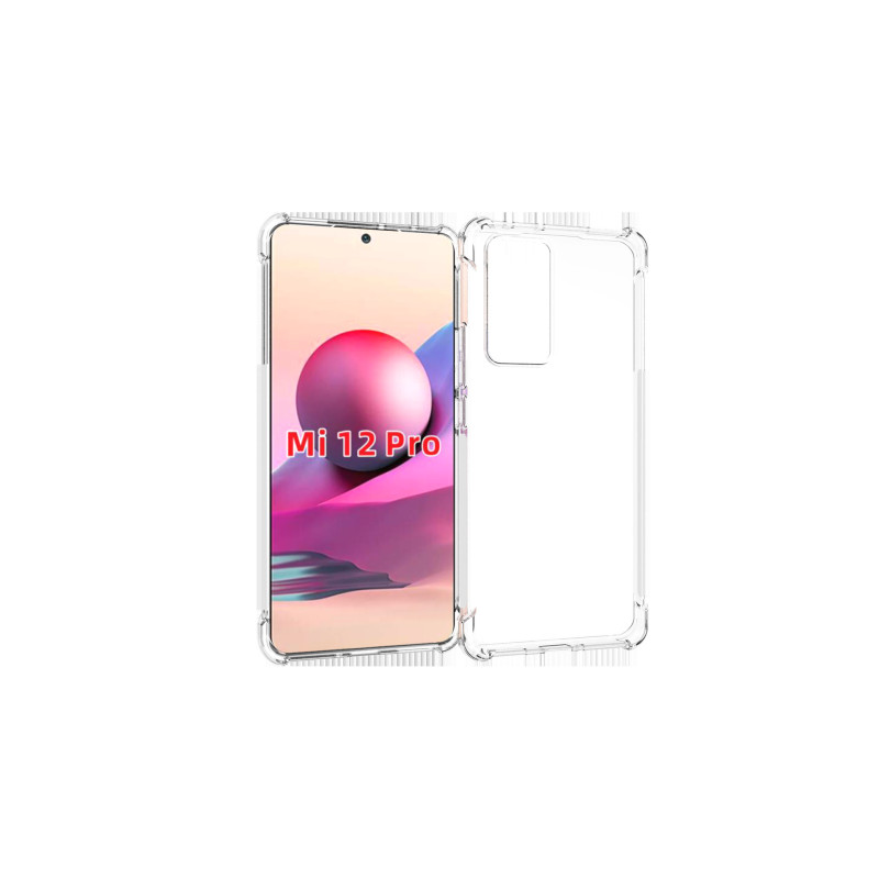 Силиконовый глянцевый транспарентный чехол с усиленными углами для Xiaomi 12 Pro Силиконовый глянцевый транспарентный чехол с усиленными углами для Xiaomi 12 Pro