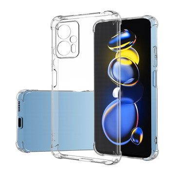 Силиконовый глянцевый транспарентный чехол с усиленными углами для Xiaomi Poco X4 GT/RedMi Note 12T Pro Силиконовый глянцевый транспарентный чехол с усиленными углами для Xiaomi Poco X4 GT/RedMi Note 12T Pro