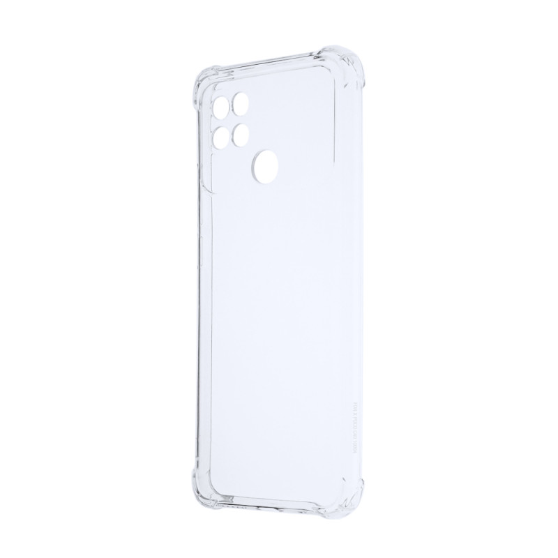 Силиконовый глянцевый транспарентный чехол с усиленными углами для Xiaomi Poco C40 Силиконовый глянцевый транспарентный чехол с усиленными углами для Xiaomi Poco C40