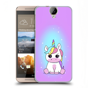 Пластиковый чехол на HTC One E9+ с принтом Единорог
