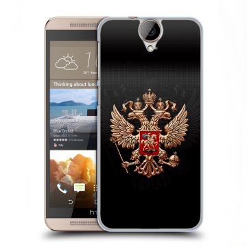 Пластиковый чехол на HTC One E9+ с принтом Герб России