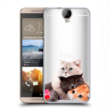 Пластиковый чехол на HTC One E9+ с принтом Кошки