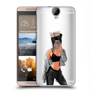 Пластиковый чехол на HTC One E9+ с принтом Женские принты