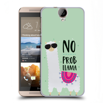 Пластиковый чехол на HTC One E9+ с принтом Лама