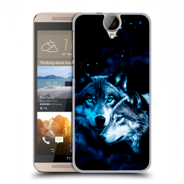 Пластиковый чехол на HTC One E9+ с принтом Волки