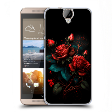 Пластиковый чехол на HTC One E9+ с принтом Розы красные