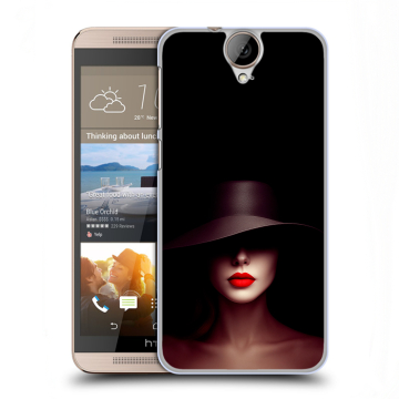 Пластиковый чехол на HTC One E9+ с принтом Девушка в шляпе