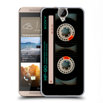 Пластиковый чехол на HTC One E9+ с принтом Кассета