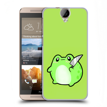 Пластиковый чехол на HTC One E9+ с принтом Лягушенок