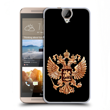 Пластиковый чехол на HTC One E9+ с принтом Герб России золотой Пластиковый чехол на HTC One E9+ с принтом Герб России золотой