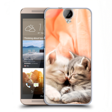 Пластиковый чехол на HTC One E9+ с принтом Котята