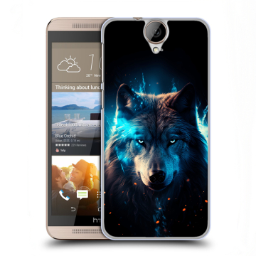 Пластиковый чехол на HTC One E9+ с принтом Волк ночной Пластиковый чехол на HTC One E9+ с принтом Волк ночной