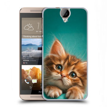 Пластиковый чехол на HTC One E9+ с принтом котенок