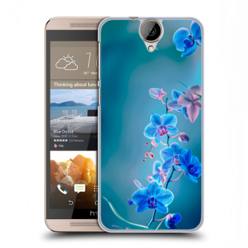 Пластиковый чехол на HTC One E9+ с принтом Голубые цветы