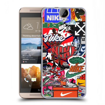 Пластиковый чехол на HTC One E9+ с принтом Найк Nike яркий
