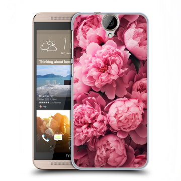 Пластиковый чехол на HTC One E9+ с принтом цветы пионы