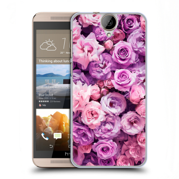 Пластиковый чехол на HTC One E9+ с принтом лавандовые розы
