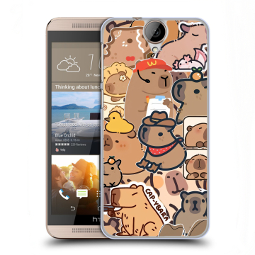 Пластиковый чехол на HTC One E9+ с принтом капибара