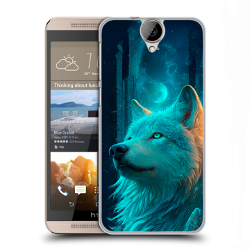 Пластиковый чехол на HTC One E9+ с принтом бабочки саккура