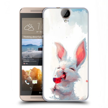 Пластиковый чехол на HTC One E9+ с принтом кролик зайчик