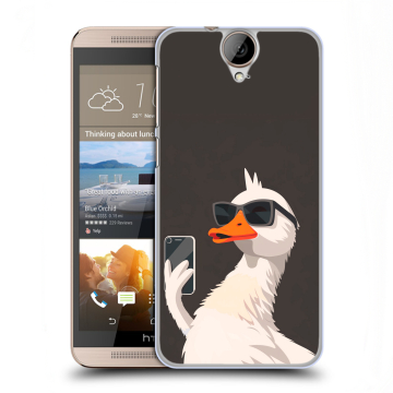 Пластиковый чехол на HTC One E9+ с принтом утка в очках