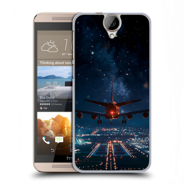 Пластиковый чехол на HTC One E9+ с принтом самолет