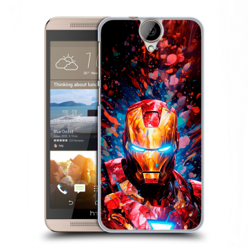 Пластиковый чехол на HTC One E9+ с принтом Железный человек Ironman