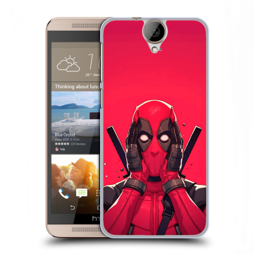 Пластиковый чехол на HTC One E9+ с принтом Дедпул Deadpool