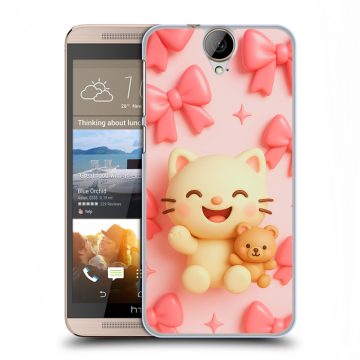 Пластиковый чехол на HTC One E9+ с принтом для девочек