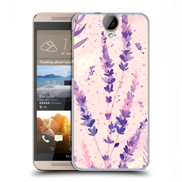 Пластиковый чехол на HTC One E9+ с принтом цветы лаванда