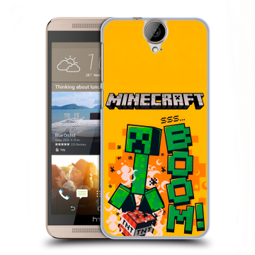 Пластиковый чехол на HTC One E9+ с принтом Майнкрафт Minecraft