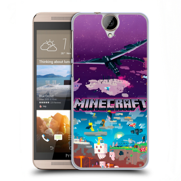 Пластиковый чехол на HTC One E9+ с принтом Майнкрафт Minecraft