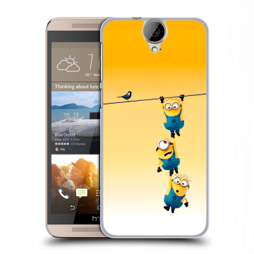Пластиковый чехол на HTC One E9+ с принтом Миньоны