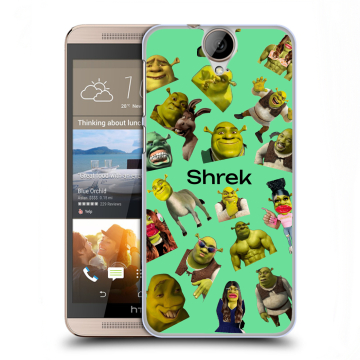 Пластиковый чехол на HTC One E9+ с принтом Шрек Shrek
