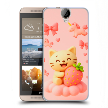 Пластиковый чехол на HTC One E9+ с принтом для девочек