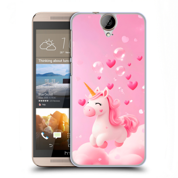 Пластиковый чехол на HTC One E9+ с принтом Единорог