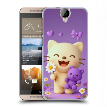 Пластиковый чехол на HTC One E9+ с принтом для девочек