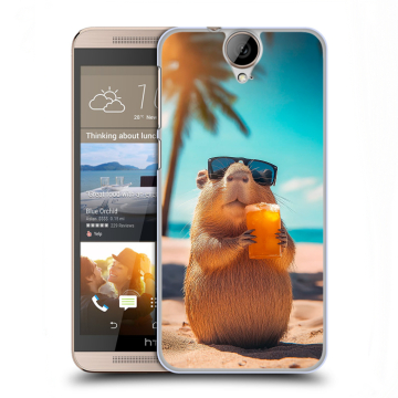 Пластиковый чехол на HTC One E9+ с принтом Капибара Пластиковый чехол на HTC One E9+ с принтом Капибара