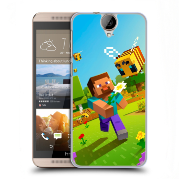 Пластиковый чехол на HTC One E9+ с принтом Майнкрафт Minecraft Пластиковый чехол на HTC One E9+ с принтом Майнкрафт Minecraft
