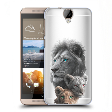 Пластиковый чехол на HTC One E9+ с принтом Львы