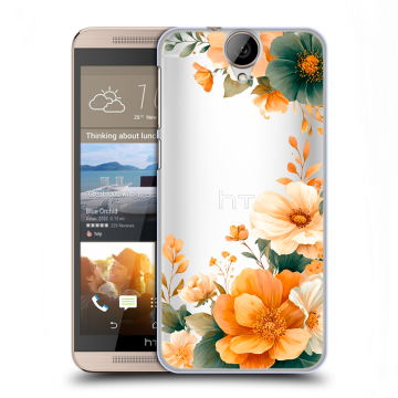 Пластиковый чехол на HTC One E9+ с принтом Цветы принт