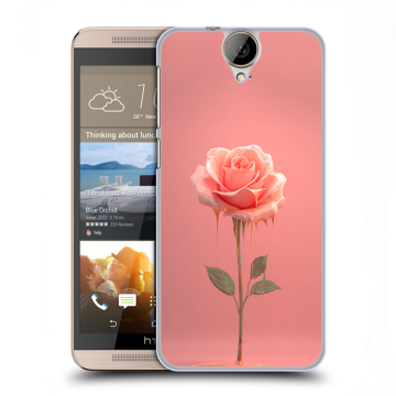 Пластиковый чехол на HTC One E9+ с принтом Розовая роза