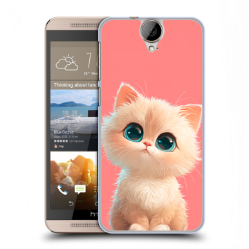 Пластиковый чехол на HTC One E9+ с принтом Розовый котенок